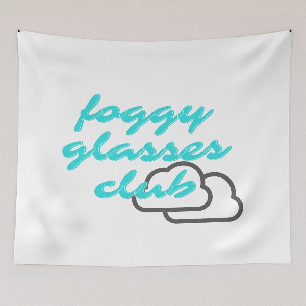 Item preview, Foggy Glasses Club Blue Grey on White designed and sold by MenMakeSammichs.