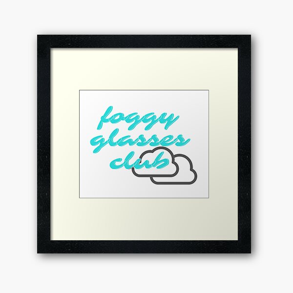 Item preview, Foggy Glasses Club Blue Grey on White designed and sold by MenMakeSammichs.