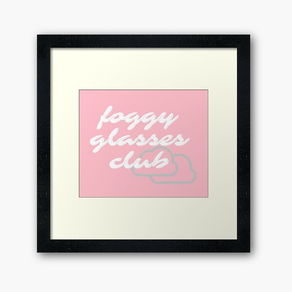 Item preview, Foggy Glasses Club Grey on Pink designed and sold by MenMakeSammichs.
