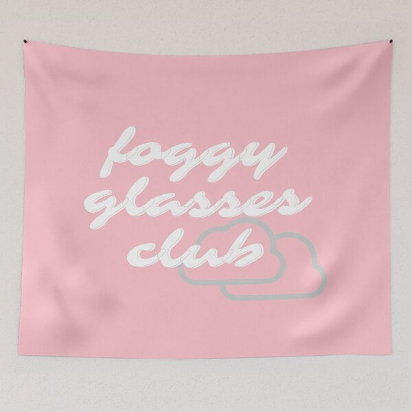 Item preview, Foggy Glasses Club Grey on Pink designed and sold by MenMakeSammichs.