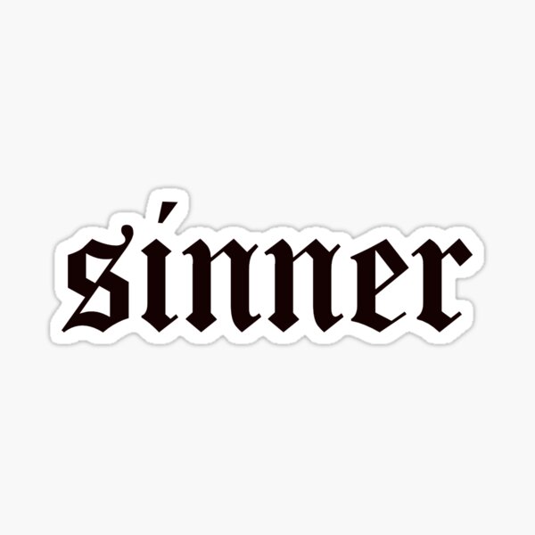 Sinner Back Neck Tattoo