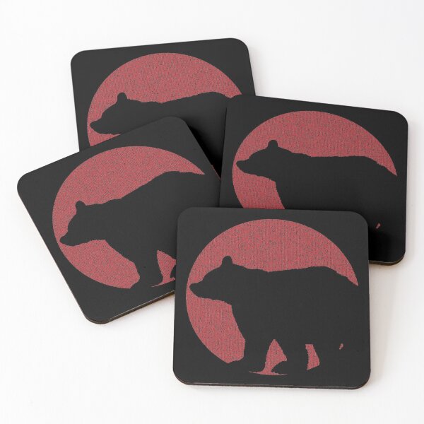 Item preview, Distressed Minimalist Red Sun Bear Silhouette   designed and sold by pelagio.