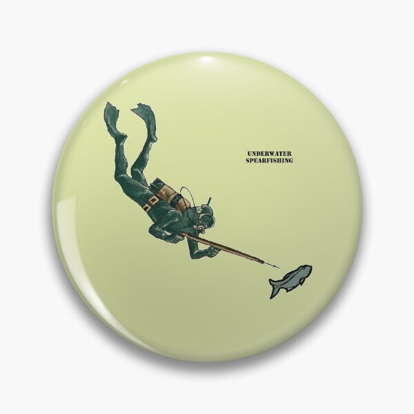 Item preview, Underwater Spearfishing Scuba Diver with Fish URM designed and sold by urmaddad.