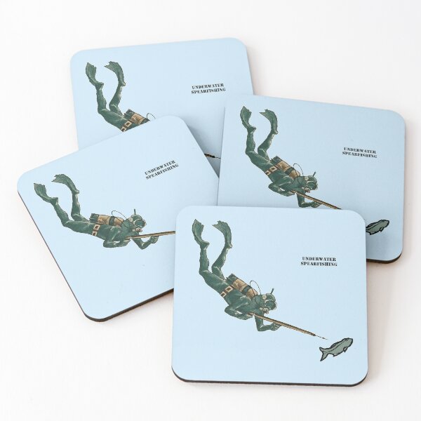 Item preview, Underwater Spearfishing Scuba Diver with Fish URM designed and sold by urmaddad.