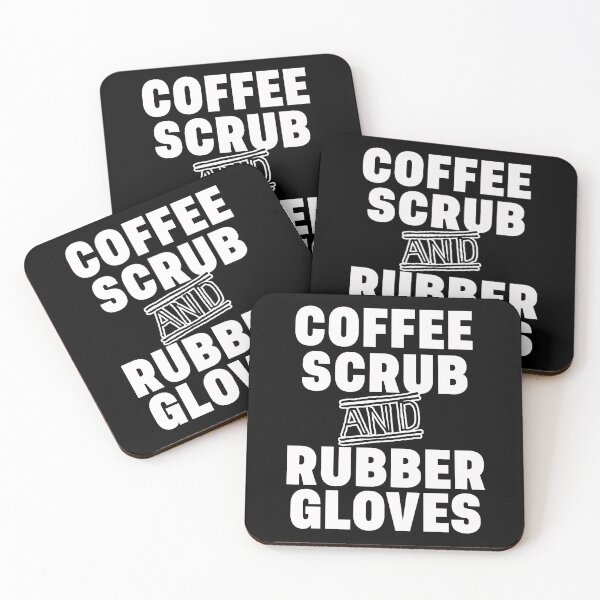 Item preview, Coffee, Scrub and Rubber Gloves White Typography Gifts designed and sold by Nzgiftsandmore.