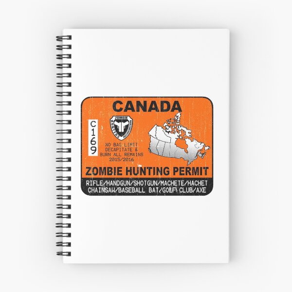 Item preview, Zombie Hunting Permit Canada designed and sold by TheInsanely.