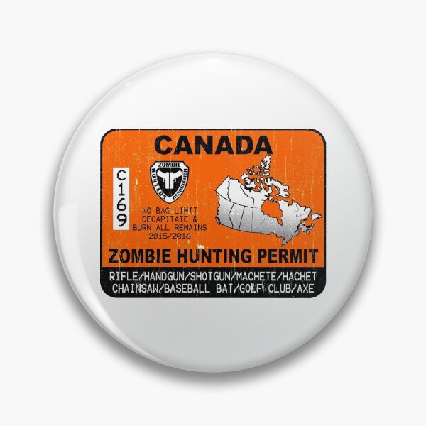 Item preview, Zombie Hunting Permit Canada designed and sold by TheInsanely.