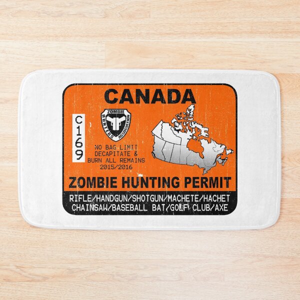 Item preview, Zombie Hunting Permit Canada designed and sold by TheInsanely.