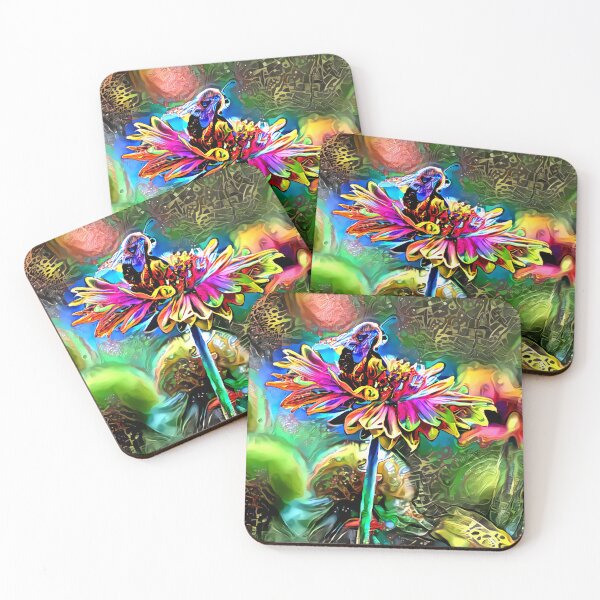 Item preview, The little bee sitting on the flower designed and sold by michel bazinet.