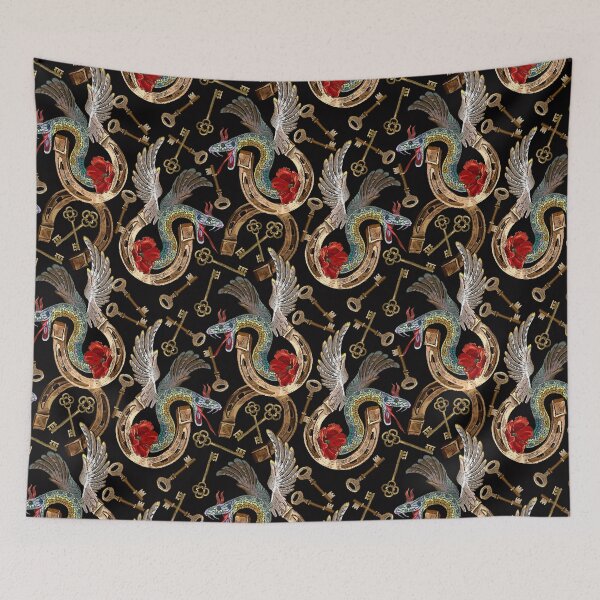 Item preview, Embroidery snake with wings designed and sold by matrioshka.
