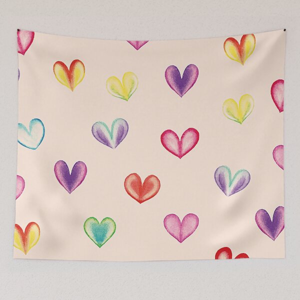 Item preview, heart multi color pattern designed and sold by cutecrazytshirt.
