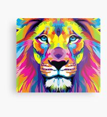 Painted Lion Metal Print