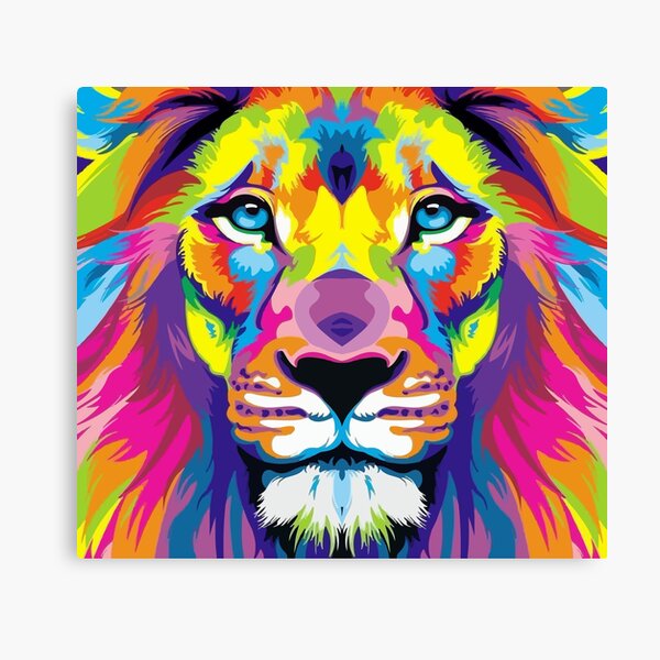 Painted Lion Canvas Print