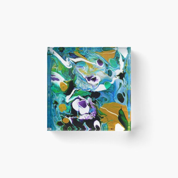 Item preview, Blue Gold Abstract designed and sold by Genevieve Esson.