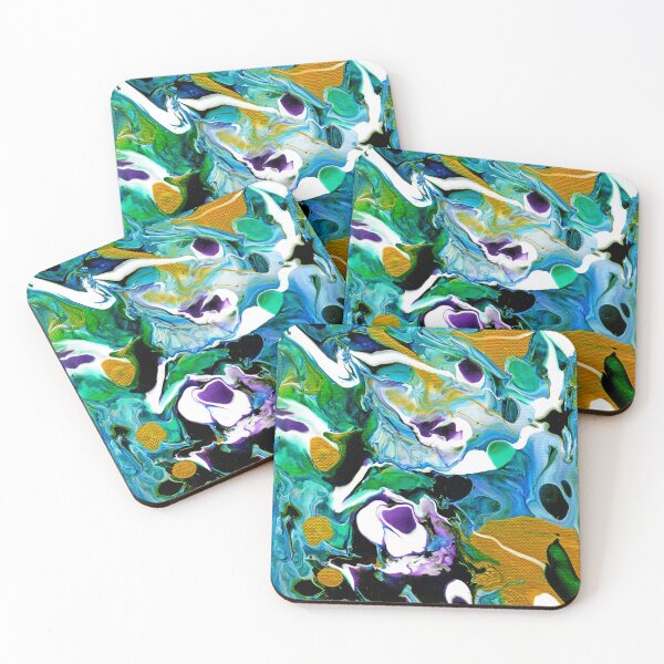Item preview, Blue Gold Abstract designed and sold by Genevieve Esson.
