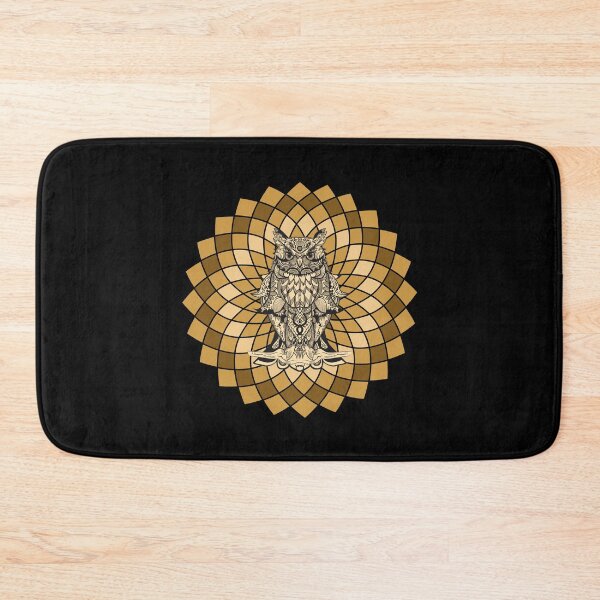 Item preview, Owl In Mandala, Black And Golden Mandala Art designed and sold by AuroCreatives.