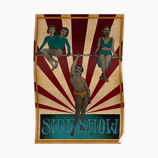Freak Show Poster Cinch Bag Drawstring Backpack Carnivale Circus Side Show Weird