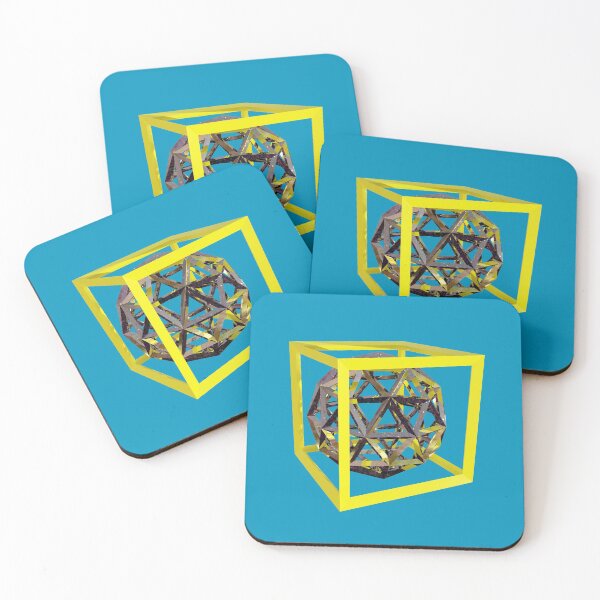 Item preview, Wireframe Cube and Isosphere Geometric Shapes designed and sold by bradm50.