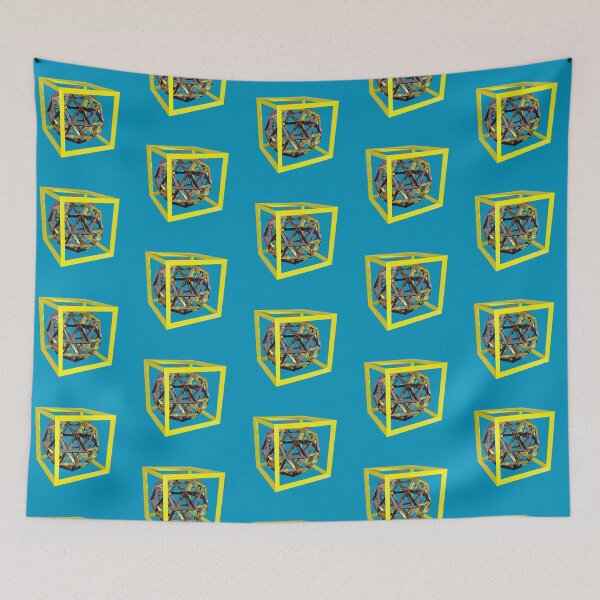 Item preview, Wireframe Cube and Isosphere Geometric Shapes designed and sold by bradm50.