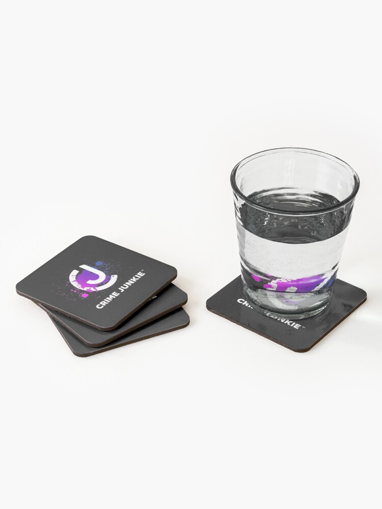 Alternate view of Crime Junkie True Crime Podcast Coasters (Set of 4)