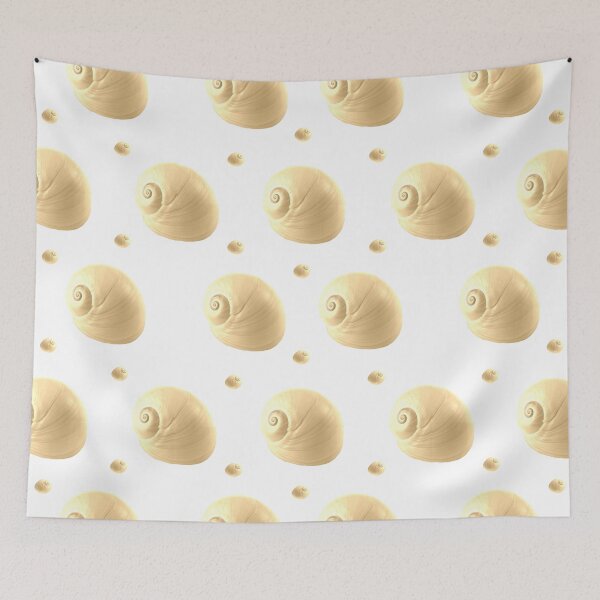 Item preview, Tan Shells on White designed and sold by AlteredAtelier.