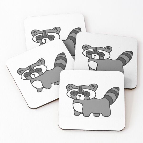 Item preview, Little Cute Raccoon on White designed and sold by Rocket-To-Pluto.