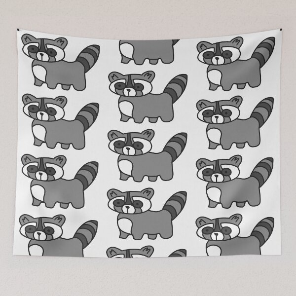 Item preview, Little Cute Raccoon on White designed and sold by Rocket-To-Pluto.