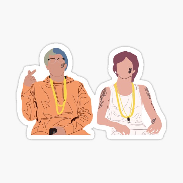 Timothée Chalamet And Pete Davidson YEET SKRT SNL Sticker
