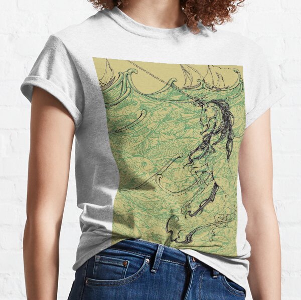 Unicorn in Sea Classic T-Shirt