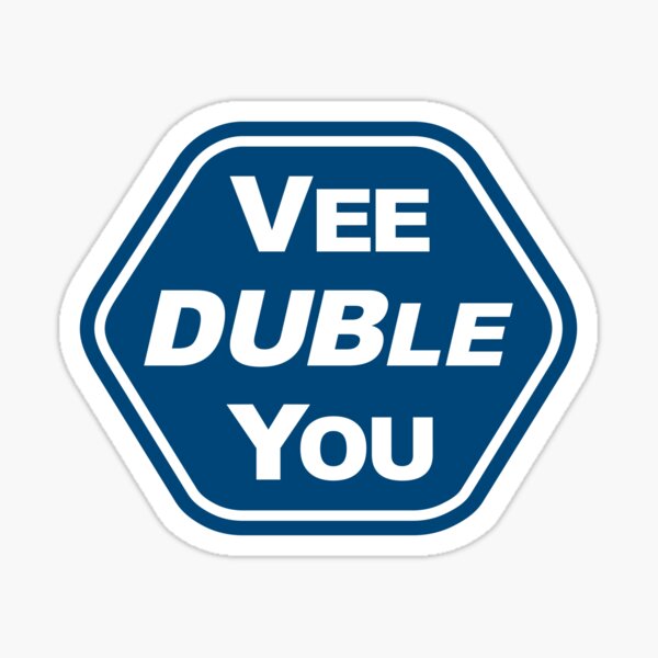 Vee DUBle You Sticker