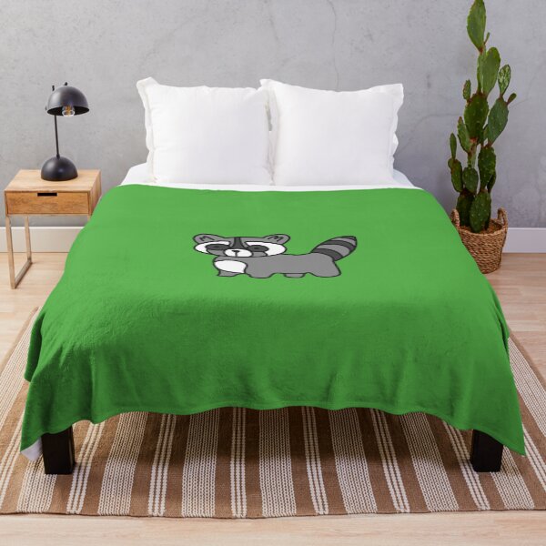 Item preview, Cute Raccoon on Green designed and sold by Rocket-To-Pluto.