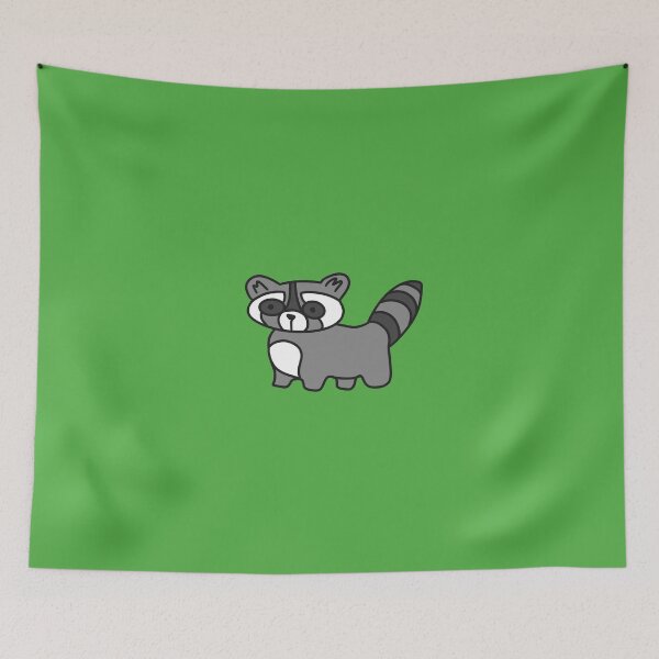 Item preview, Cute Raccoon on Green designed and sold by Rocket-To-Pluto.