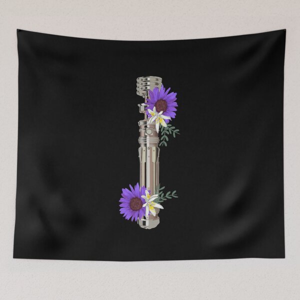 Item preview, Leia’s Lightsaber sprouting purple flowers  designed and sold by julesartthings.