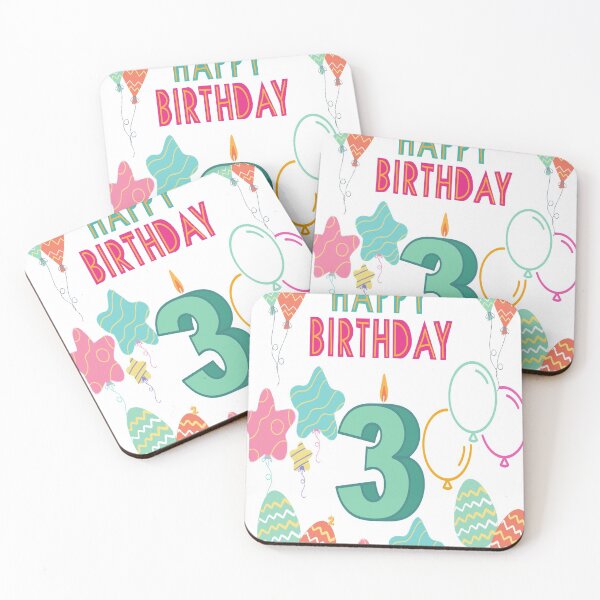 Item preview, HAPPY 3rd BIRTHDAY designed and sold by julset.