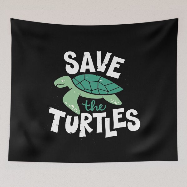 Item preview, Green Turtle - Save The Turtles Message designed and sold by Kleon Seo.