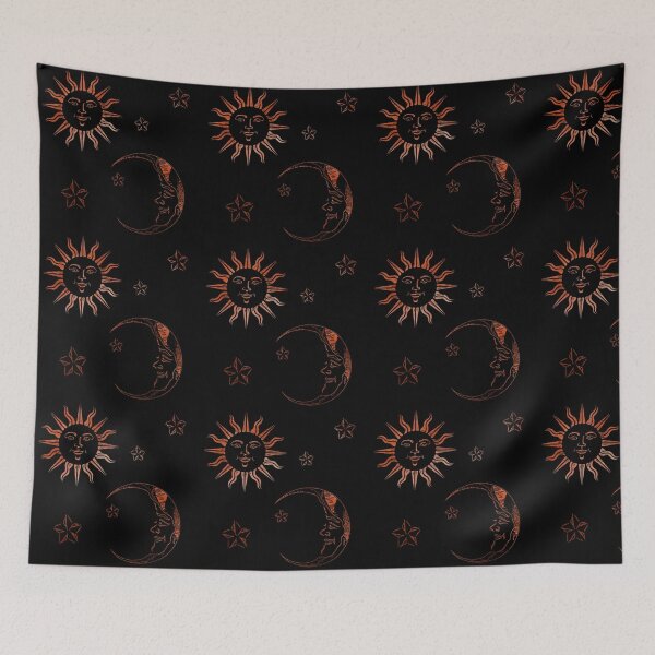 Item preview, Celestial Sun Moon and Stars Copper designed and sold by Morganatic.