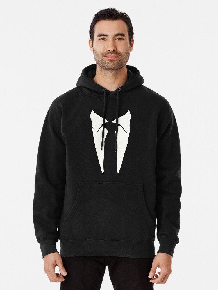 Printed Suit Tie, Funny Tuxedo, Classic Tuxedo Pullover Hoodie