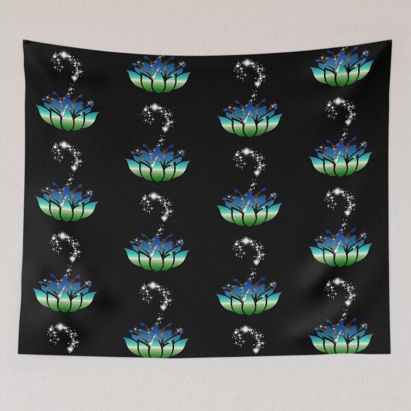 Item preview, Magical Lotus Flower In Blue To Green designed and sold by RosieSunflower.