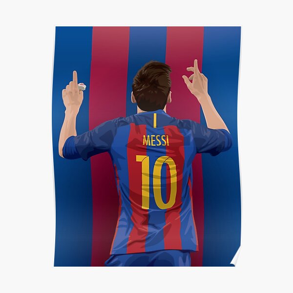 messi holding jersey poster