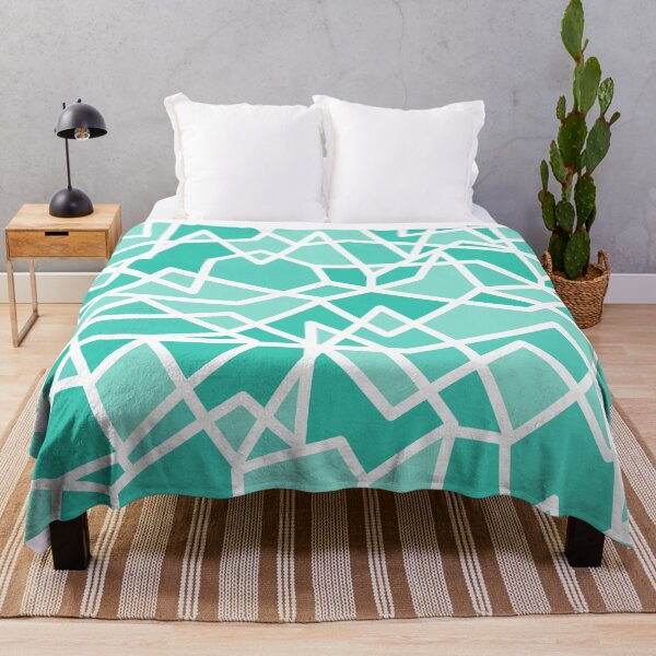 Item preview, Teal and White Geometric designed and sold by Whoopsidoodle.