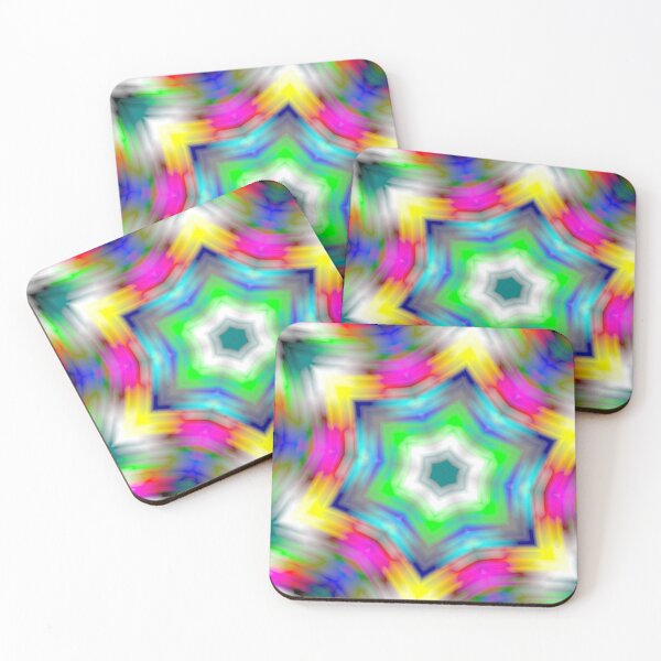 Item preview, Psychedelic Kaleidoscope Multicolored Rainbow Star Pattern designed and sold by EmptyFigureHead.