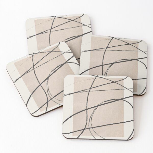 Item preview, Minimalist line art. Black line on beige & brown background. Modern, single line art. designed and sold by PandaAvenue.