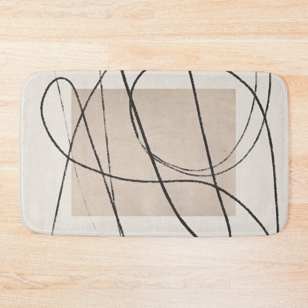 Item preview, Minimalist line art. Black line on beige & brown background. Modern, single line art. designed and sold by PandaAvenue.