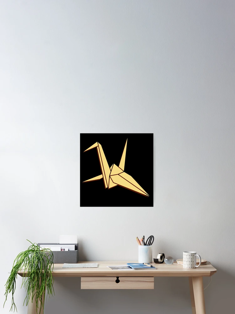 Aperçu 2 sur 3. Poster avec l'œuvre Crane Origami créée et vendue par Patternsonly.