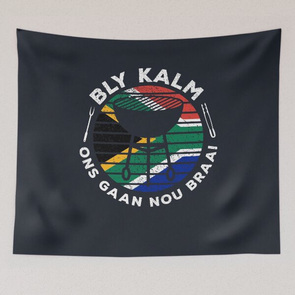 Item preview, Bly Kalm Ons Gaan Nou Braai Funny African BBQ designed and sold by d247.