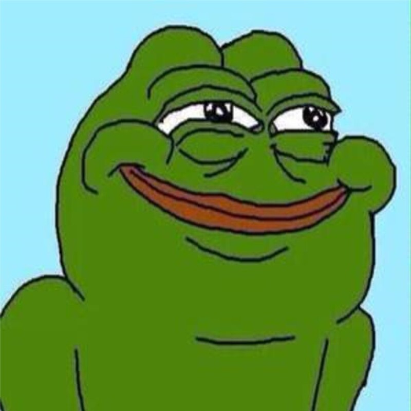  SMILING PEPE  THE FROG MEME RARE Stickers by bitsnake 