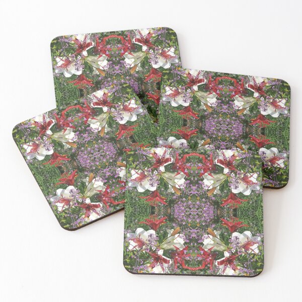 Item preview, Summertime Scarlet  and White Lily Fusion in Emerald Gardens designed and sold by RoseAromas.