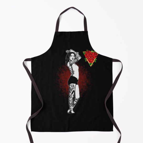 Item preview, Three Red Rose Golden Triangle Full Body Gothic Tattoo Girl designed and sold by darknessjeff86.