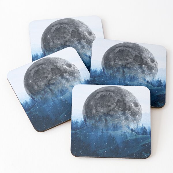 Item preview, MOON-MOUNTAIN-FOREST-WINTER designed and sold by ildafdhome.
