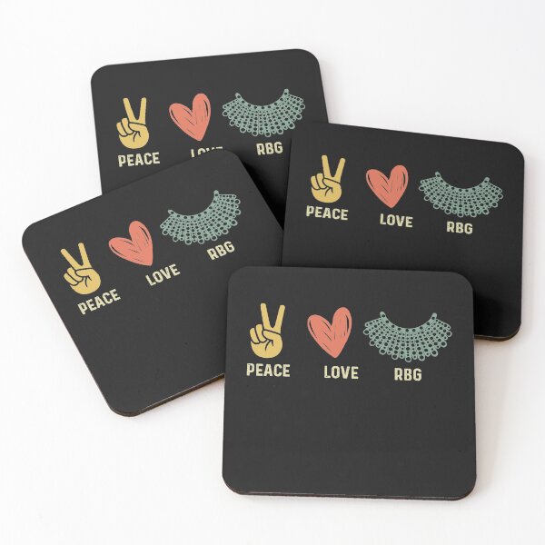 Item preview, Peace Love RBG Ruth Bader Ginsburg RBG Feminist Ruth Bader Ginsburg RBG designed and sold by Enraged46.